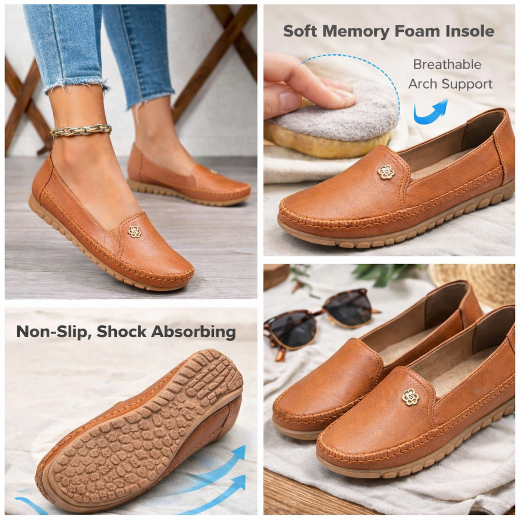 Best Seller-Last Day Sale 50% OFF🔥 Orthopedic leather shoes, Lightweight, Anti-Slip, Breathable for Women