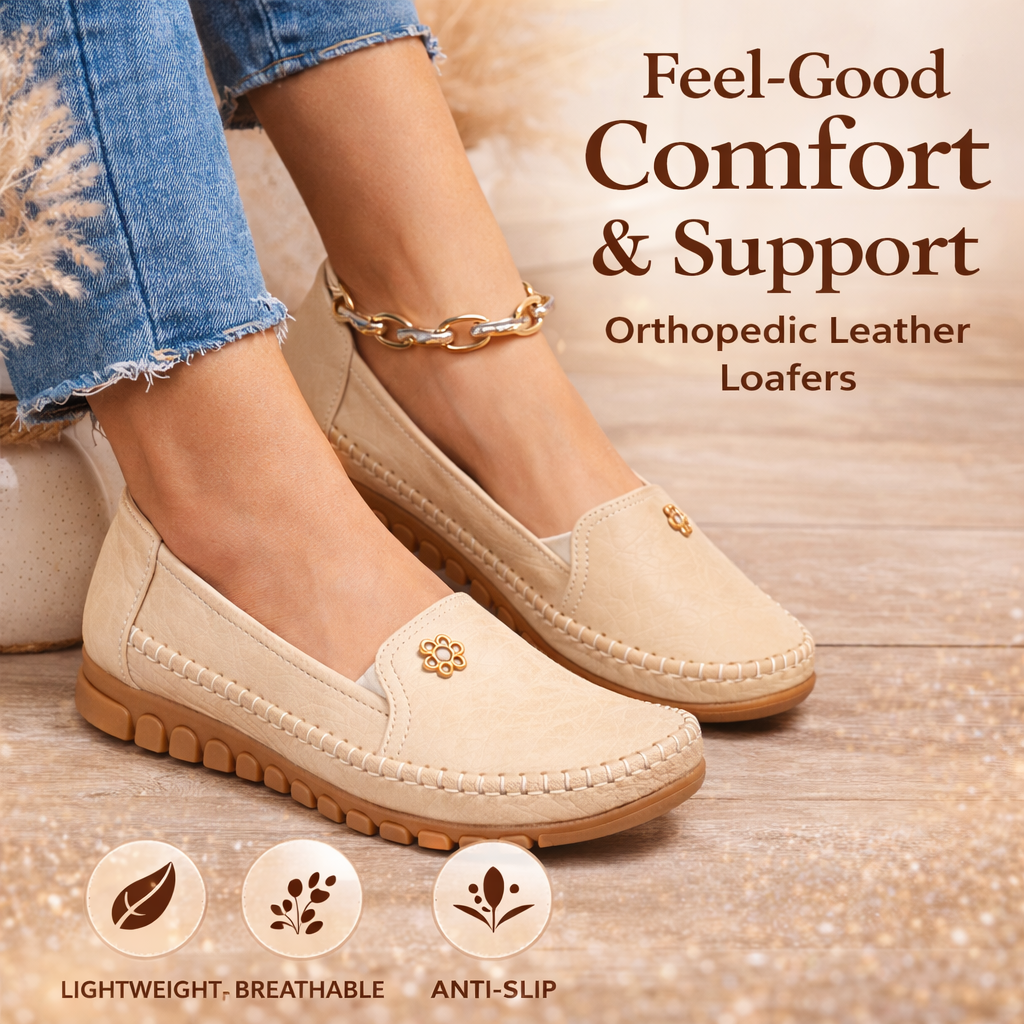 Best Seller-Last Day Sale 50% OFF🔥 Orthopedic leather shoes, Lightweight, Anti-Slip, Breathable for Women