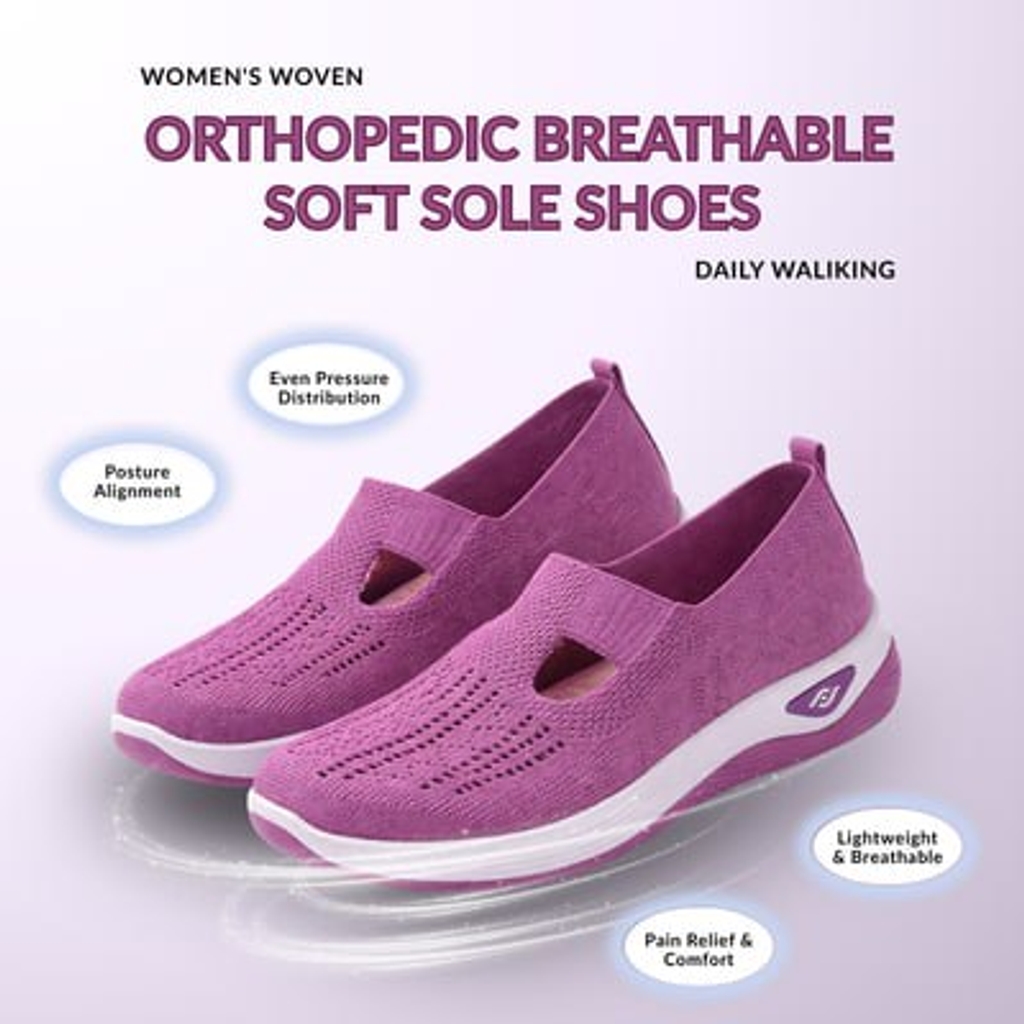 🔥Last Day 49% OFF - Women's Woven Orthopedic Breathable Soft Sole Shoes